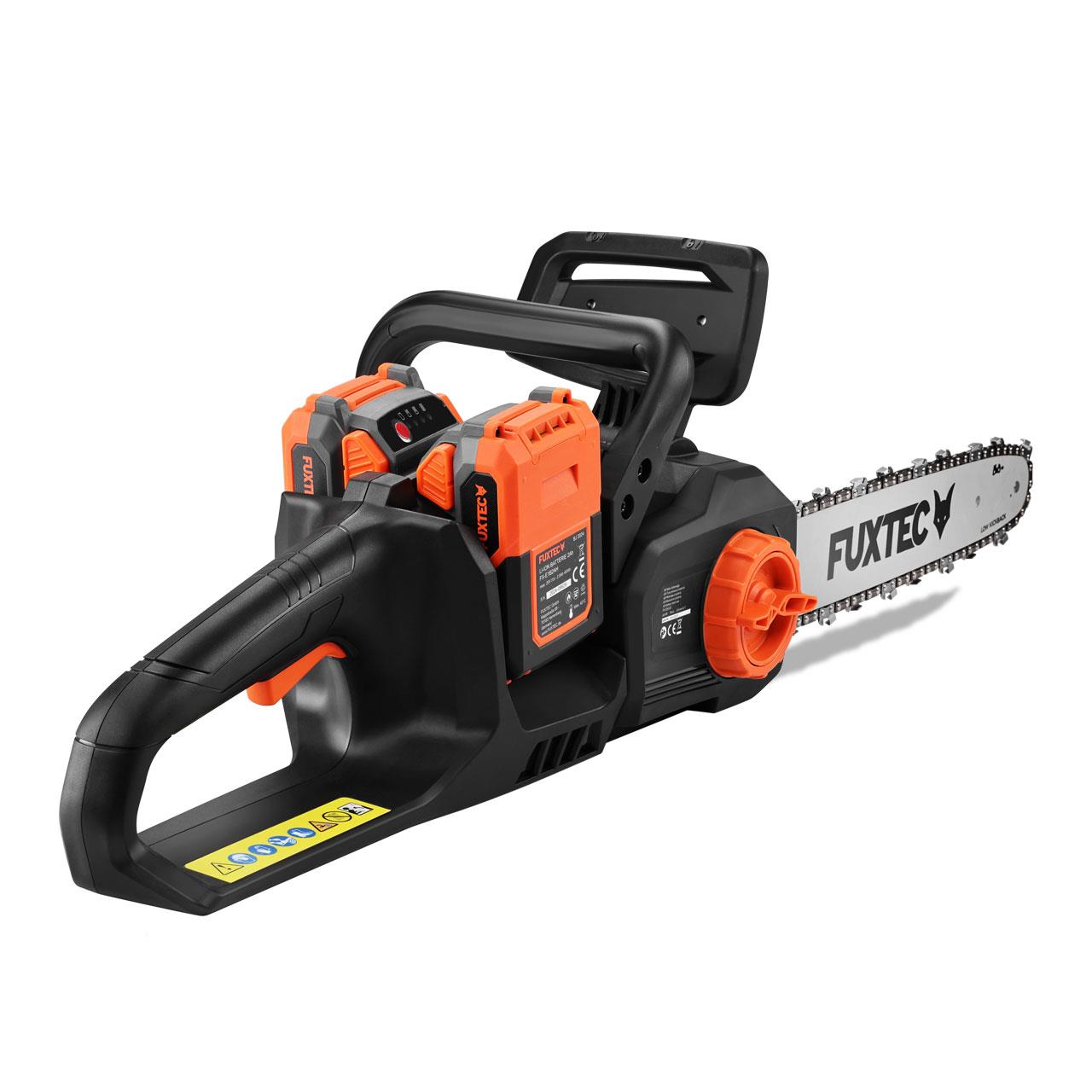 Bild 1 FUXTEC 2x20V Akku Kettensäge FX-E2KSSET mit Akku und Ladegerät