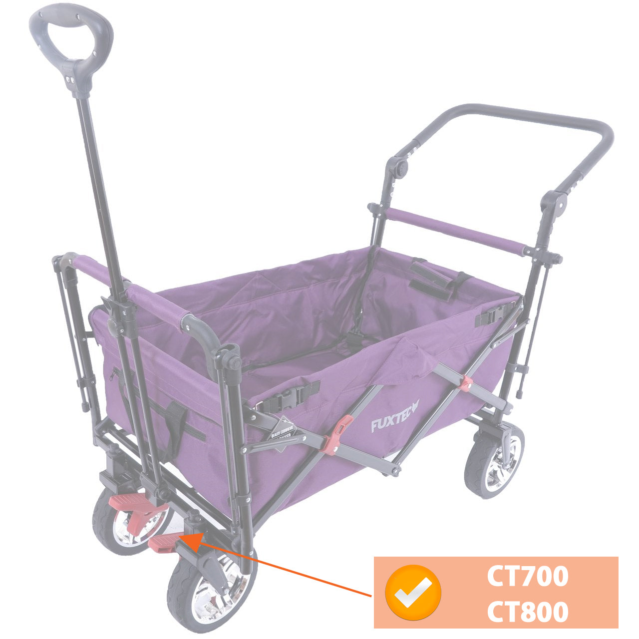 Držák kola vcetne brzdy BRAUN CT500 pravý/ CT700 a CT800 levý