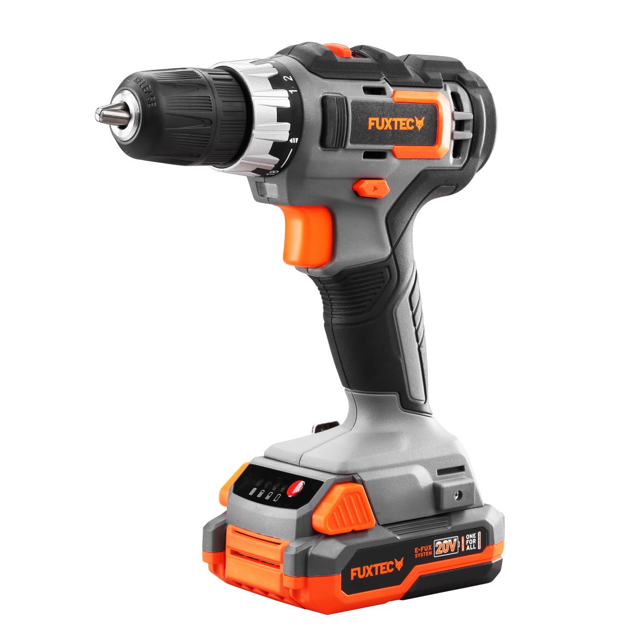 Akumulátorový šroubovák FUXTEC 20V FX-E1BS20 SET s 2 x akumulátorem 2Ah, 1 x nabíjeckou 1A