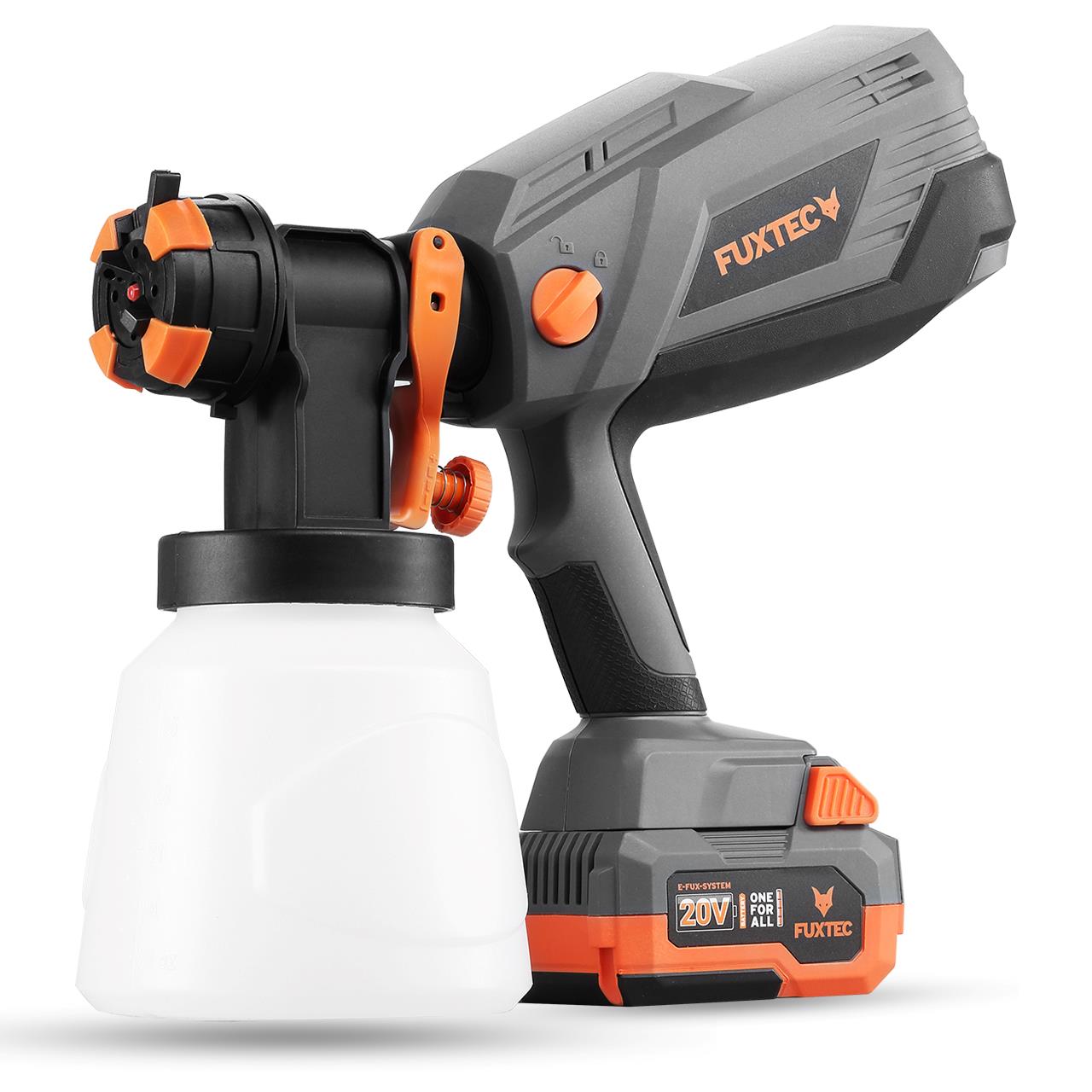 Akumulátorový rucní postrikovac FUXTEC 20V FX-E1CSP20 SET s 1 x baterií 4Ah, 1 x nabíjeckou 1A