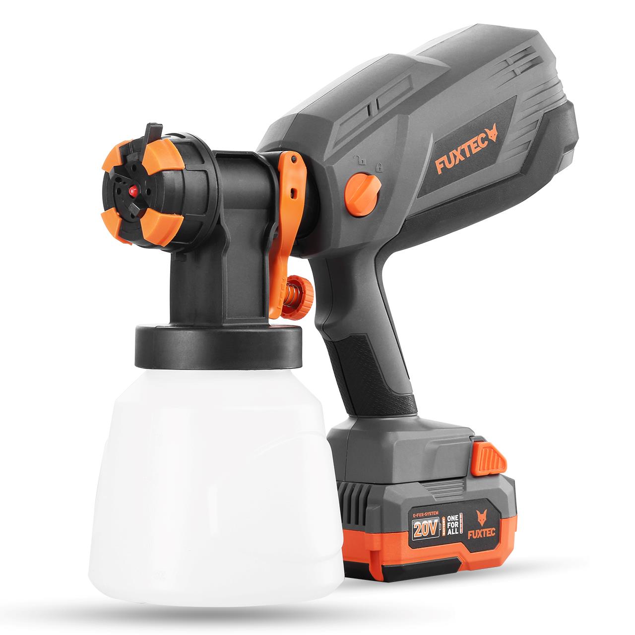 Akumulátorový rucní postrikovac FUXTEC 20V FX-E1CSP20 SET s 1 x baterií 4Ah, 1 x nabíjeckou 1A