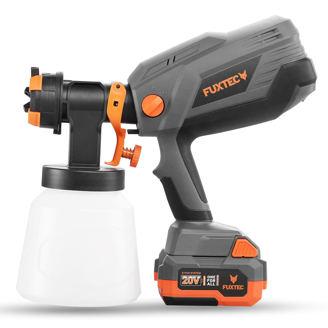 Akumulátorový rucní postrikovac FUXTEC 20V FX-E1CSP20 SET s 1 x baterií 4Ah, 1 x nabíjeckou 1A