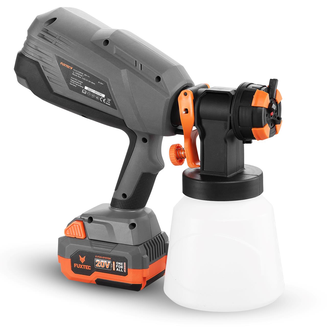 Akumulátorový rucní postrikovac FUXTEC 20V FX-E1CSP20 SET s 1 x baterií 4Ah, 1 x nabíjeckou 1A