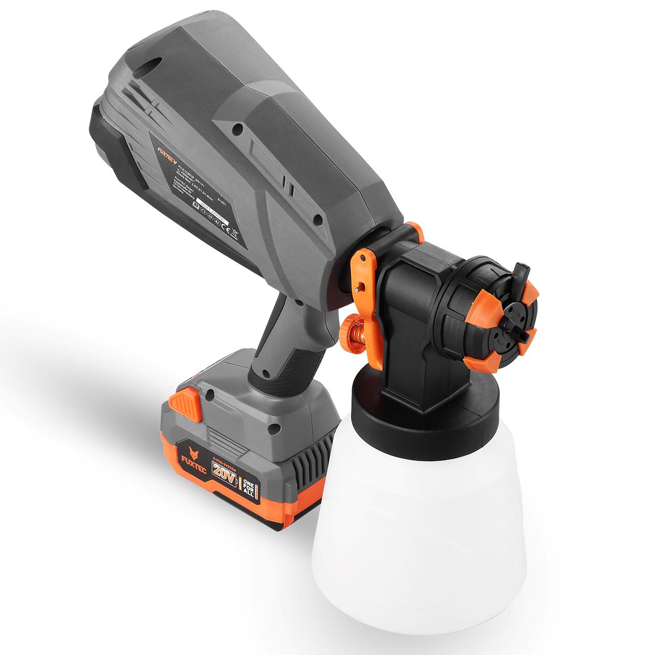 Akumulátorový rucní postrikovac FUXTEC 20V FX-E1CSP20 SET s 1 x baterií 4Ah, 1 x nabíjeckou 1A