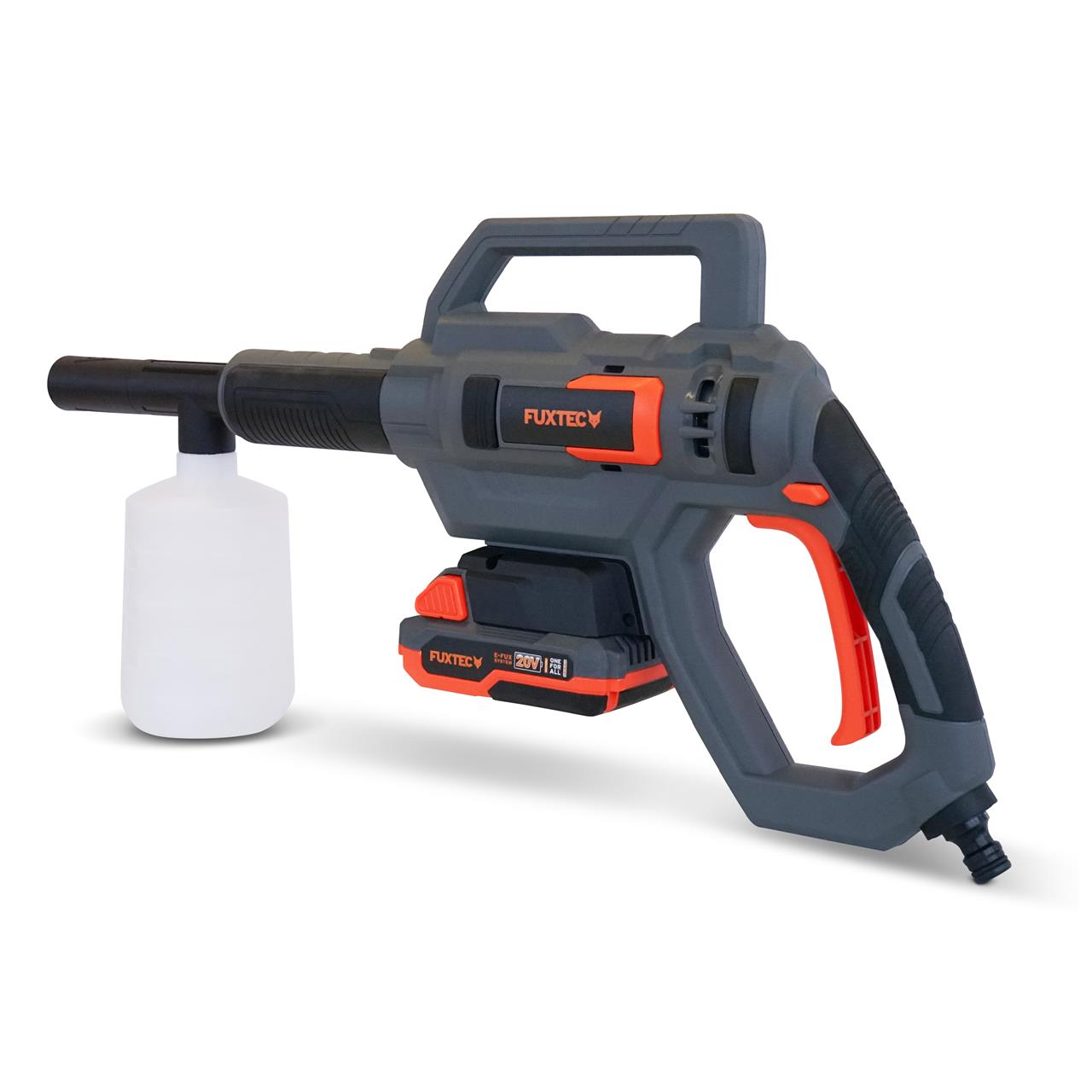 Akumulátorový vysokotlaký cistic FUXTEC 20V FX-E1HDR20 SET s 1 x akumulátorem 2Ah, 1 x nabíjeckou 1A