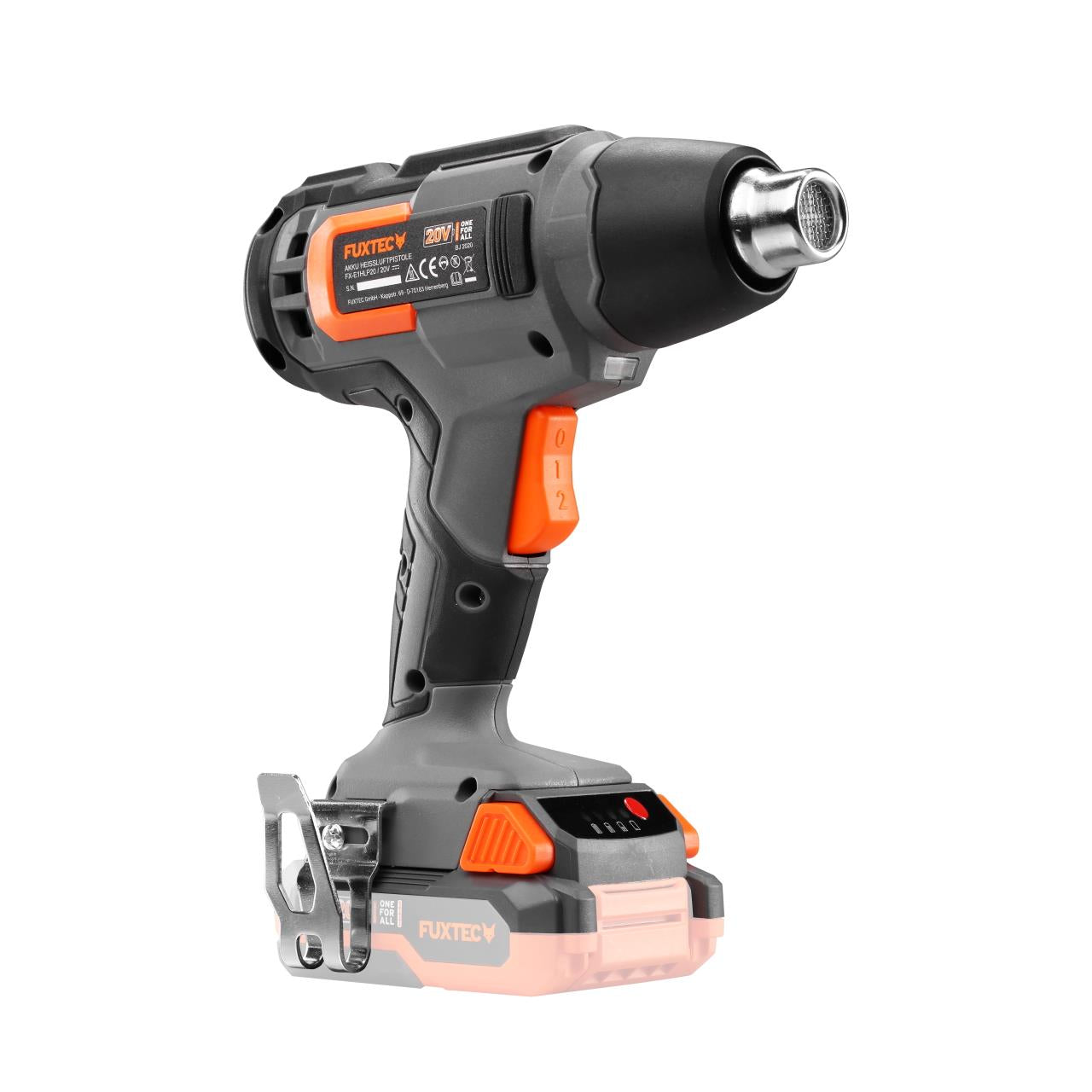 Akumulátorová horkovzdušná pistole FUXTEC 20V FX-E1HLP20 bez akumulátoru, bez nabíjecky