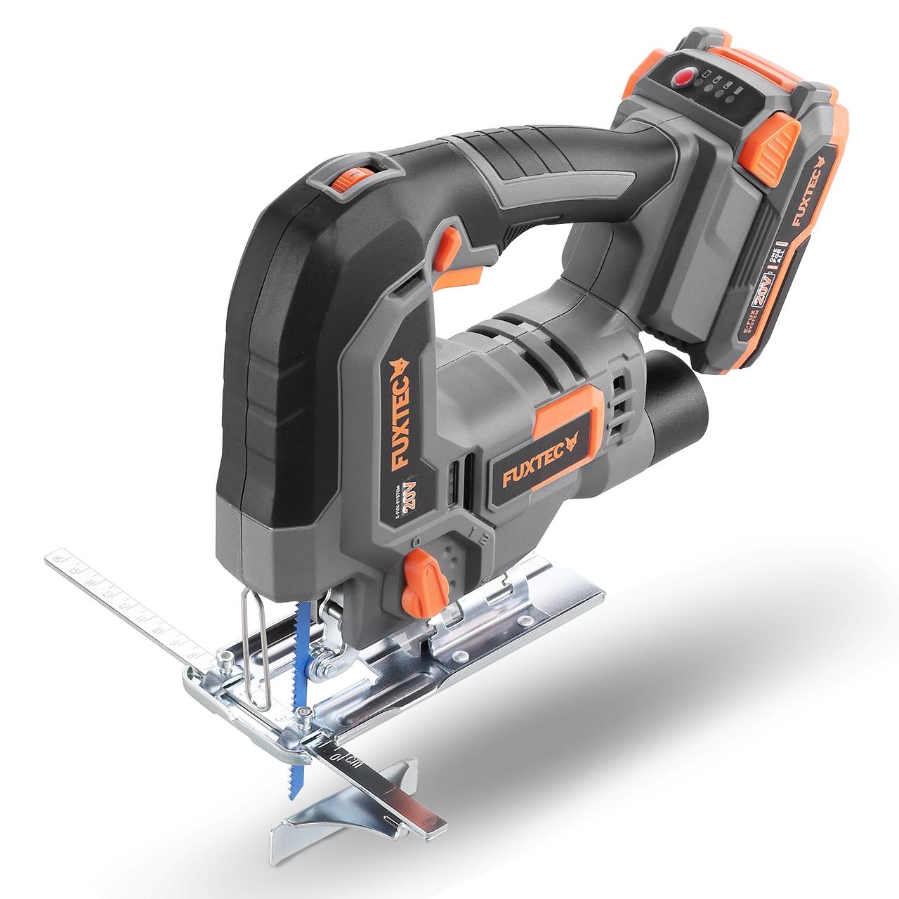Akumulátorová prímocará pila FUXTEC 20V FX-E1JS20 SET s 1 x akumulátorem 2Ah, 1 x nabíjeckou 1A