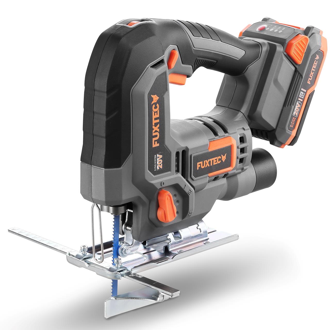 Akumulátorová prímocará pila FUXTEC 20V FX-E1JS20 SET s 1 x akumulátorem 2Ah, 1 x nabíjeckou 1A