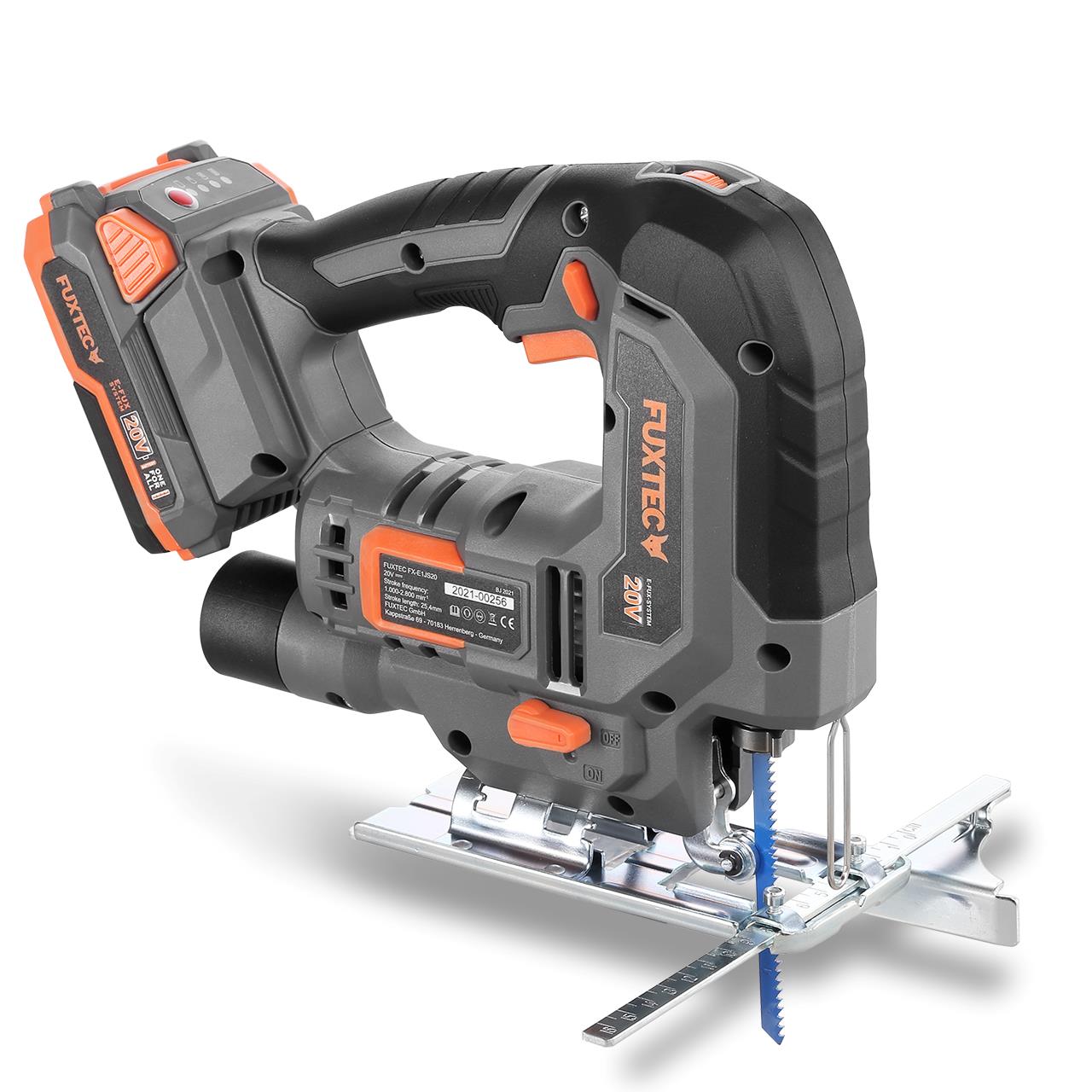 Akumulátorová prímocará pila FUXTEC 20V FX-E1JS20 SET s 1 x akumulátorem 2Ah, 1 x nabíjeckou 1A