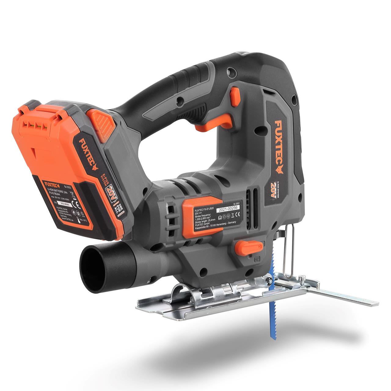 Akumulátorová prímocará pila FUXTEC 20V FX-E1JS20 SET s 1 x akumulátorem 2Ah, 1 x nabíjeckou 1A