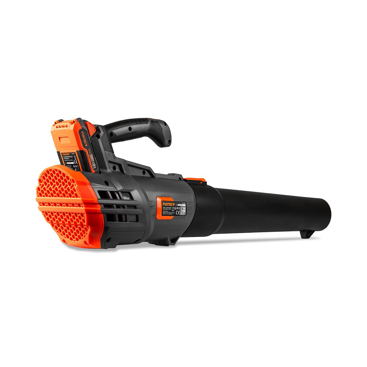 Akumulátorový foukac listí FUXTEC 20V FX-E1LB20 SET 2 s 1 x baterií 4Ah, 1 x nabíjeckou 2,4A
