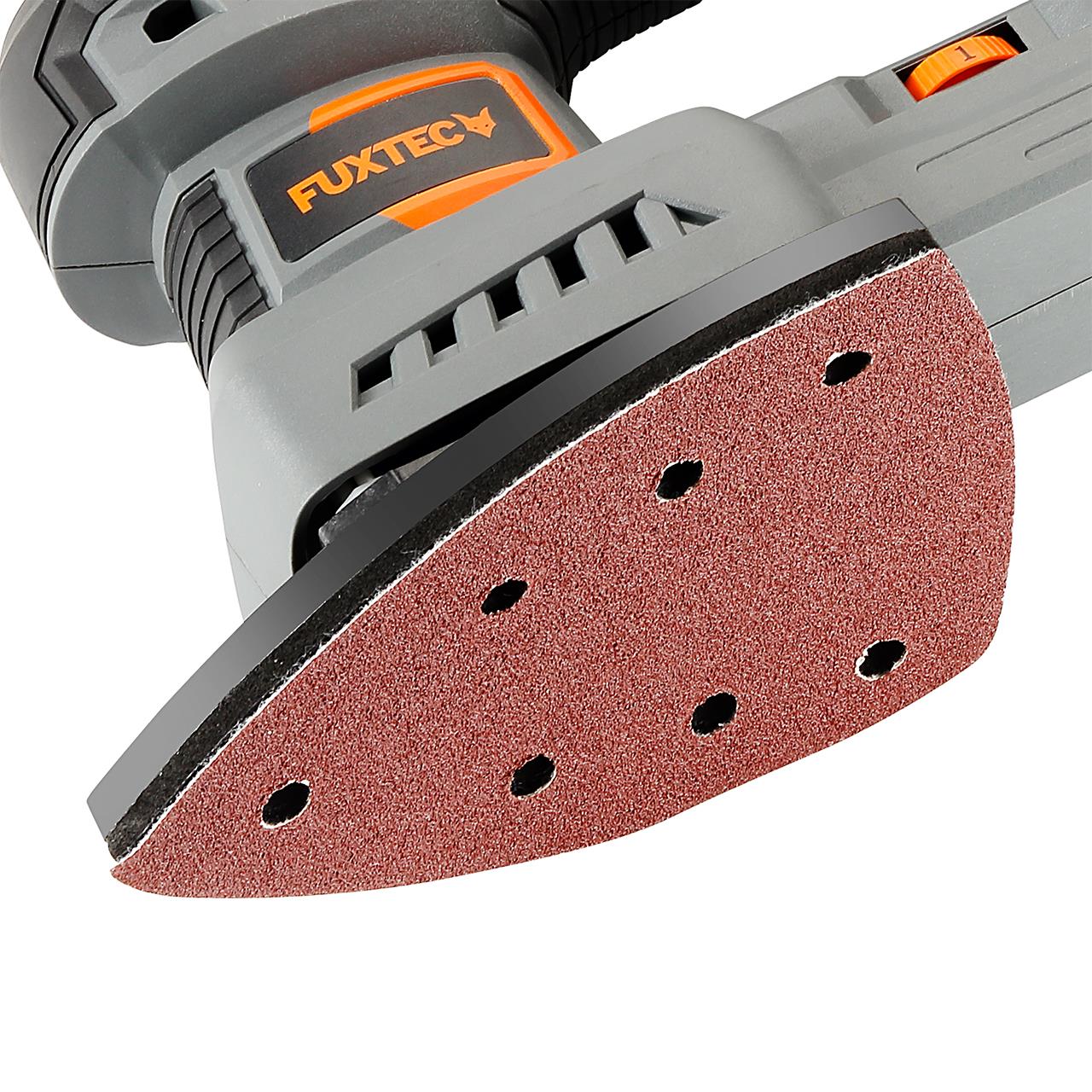 Akumulátorová 20V orbitální bruska FUXTEC FX-E1MS20 SET s 1 x akumulátorem 2Ah, 1 x nabíjeckou 1A