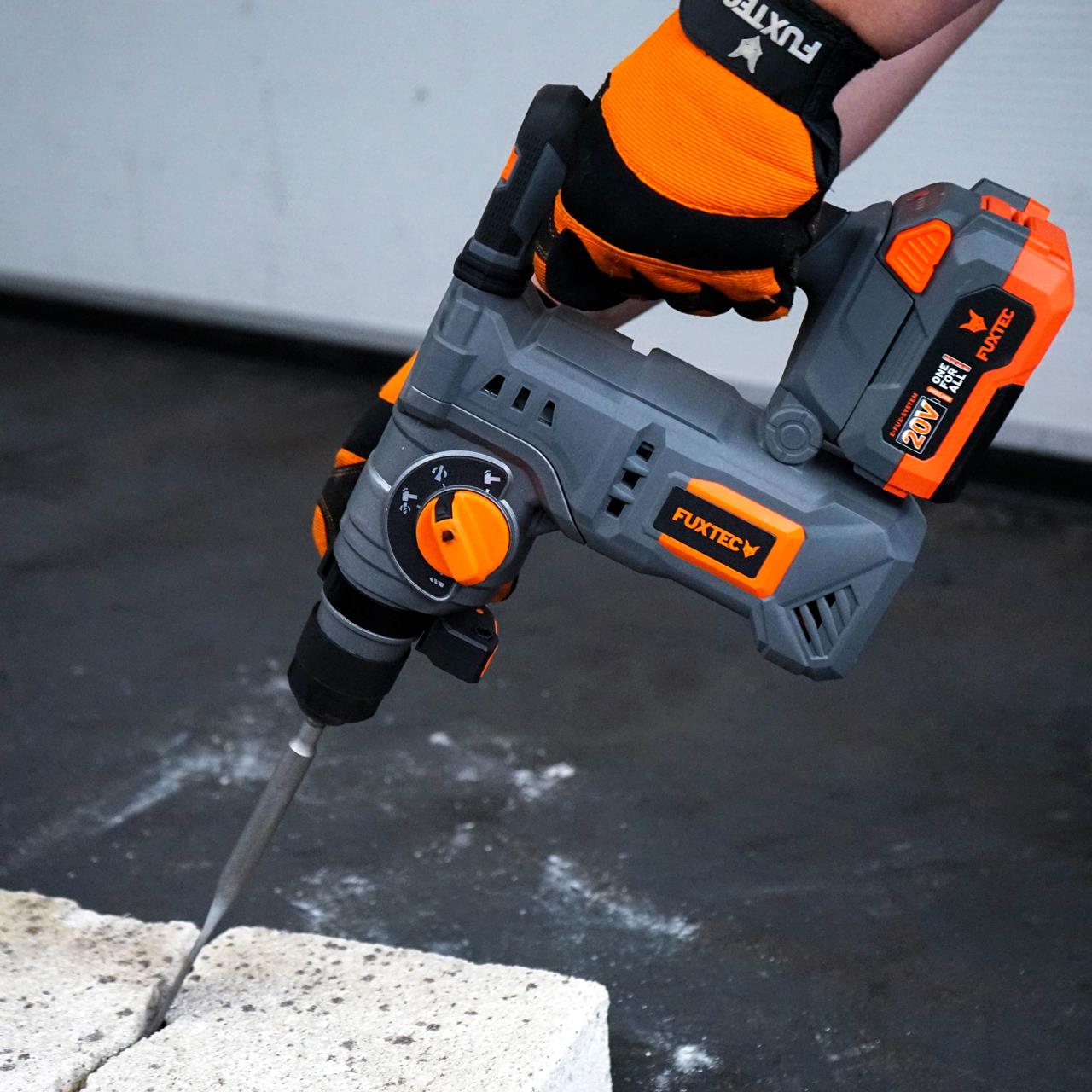 Akumulátorové vrtací kladivo FUXTEC 20V FX-E1RH20 bez akumulátoru, bez nabíjecky