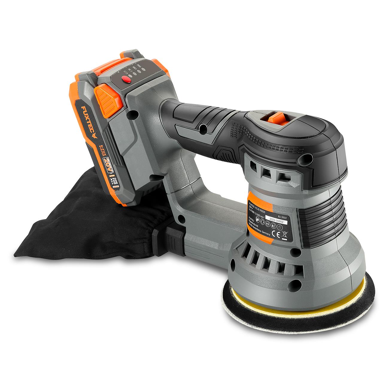 Akumulátorová 20V rotacní bruska FUXTEC FX-E1RS20 SET s 1 x akumulátorem 2Ah, 1 x nabíjeckou 1A