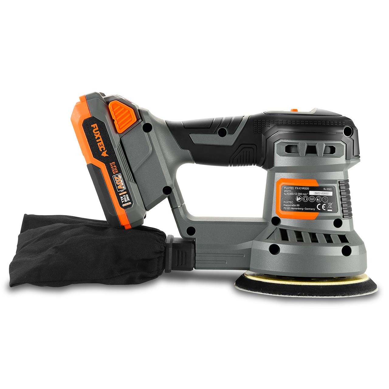 Akumulátorová 20V rotacní bruska FUXTEC FX-E1RS20 SET s 1 x akumulátorem 2Ah, 1 x nabíjeckou 1A