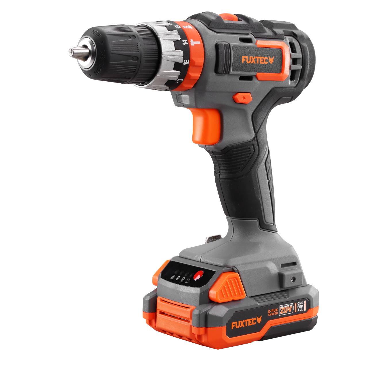 Akumulátorová príklepová vrtacka FUXTEC 20V FX-E1SBS20 SET s 2 x akumulátorem 2Ah, 1 x nabíjeckou 1A
