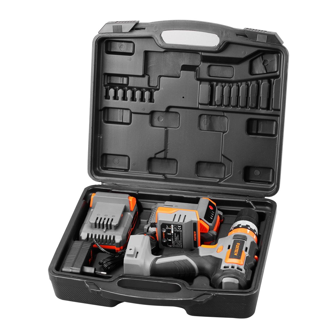 Akumulátorová príklepová vrtacka FUXTEC 20V FX-E1SBS20 SET s 2 x akumulátorem 2Ah, 1 x nabíjeckou 1A