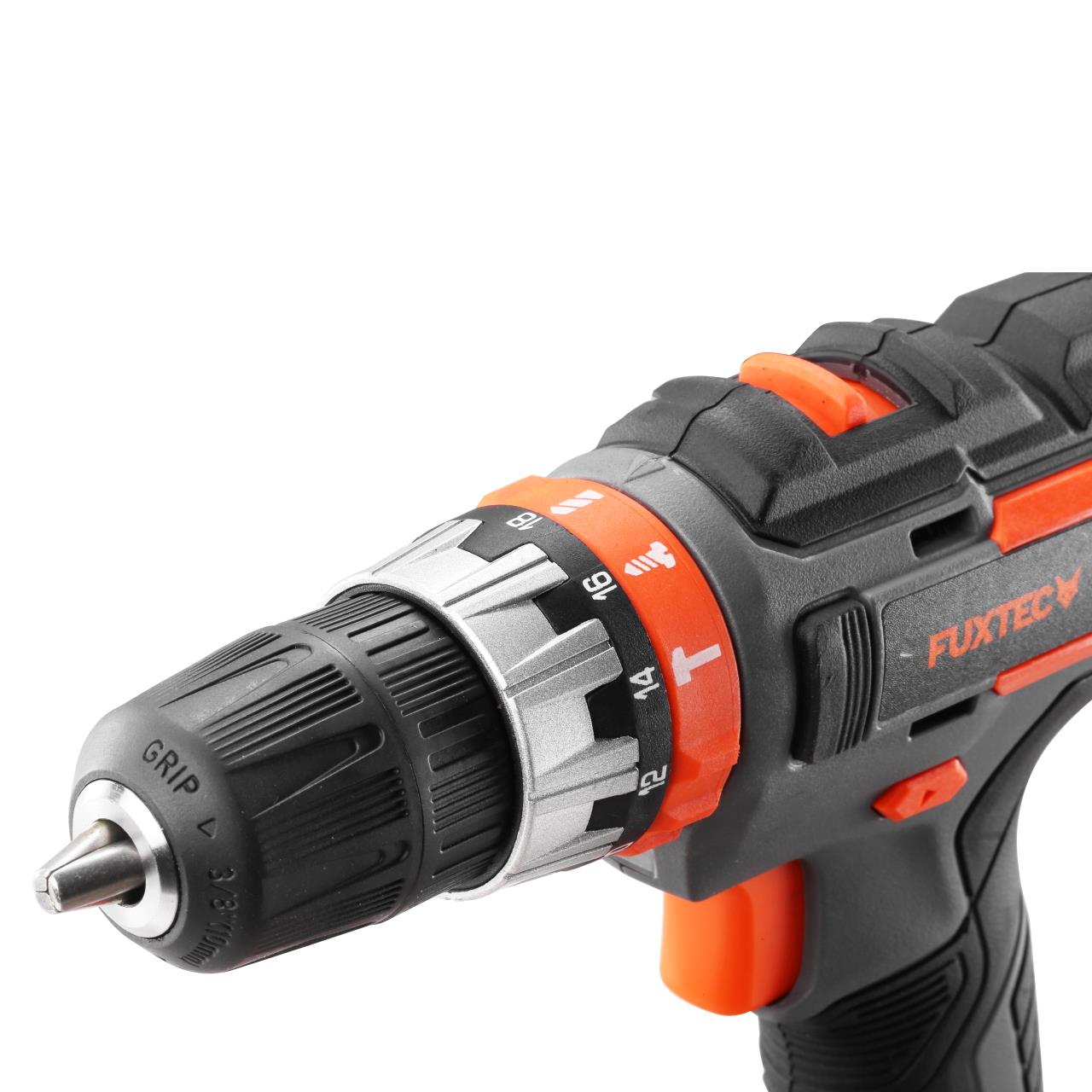 Akumulátorová príklepová vrtacka FUXTEC 20V FX-E1SBS20 SET s 2 x akumulátorem 2Ah, 1 x nabíjeckou 1A