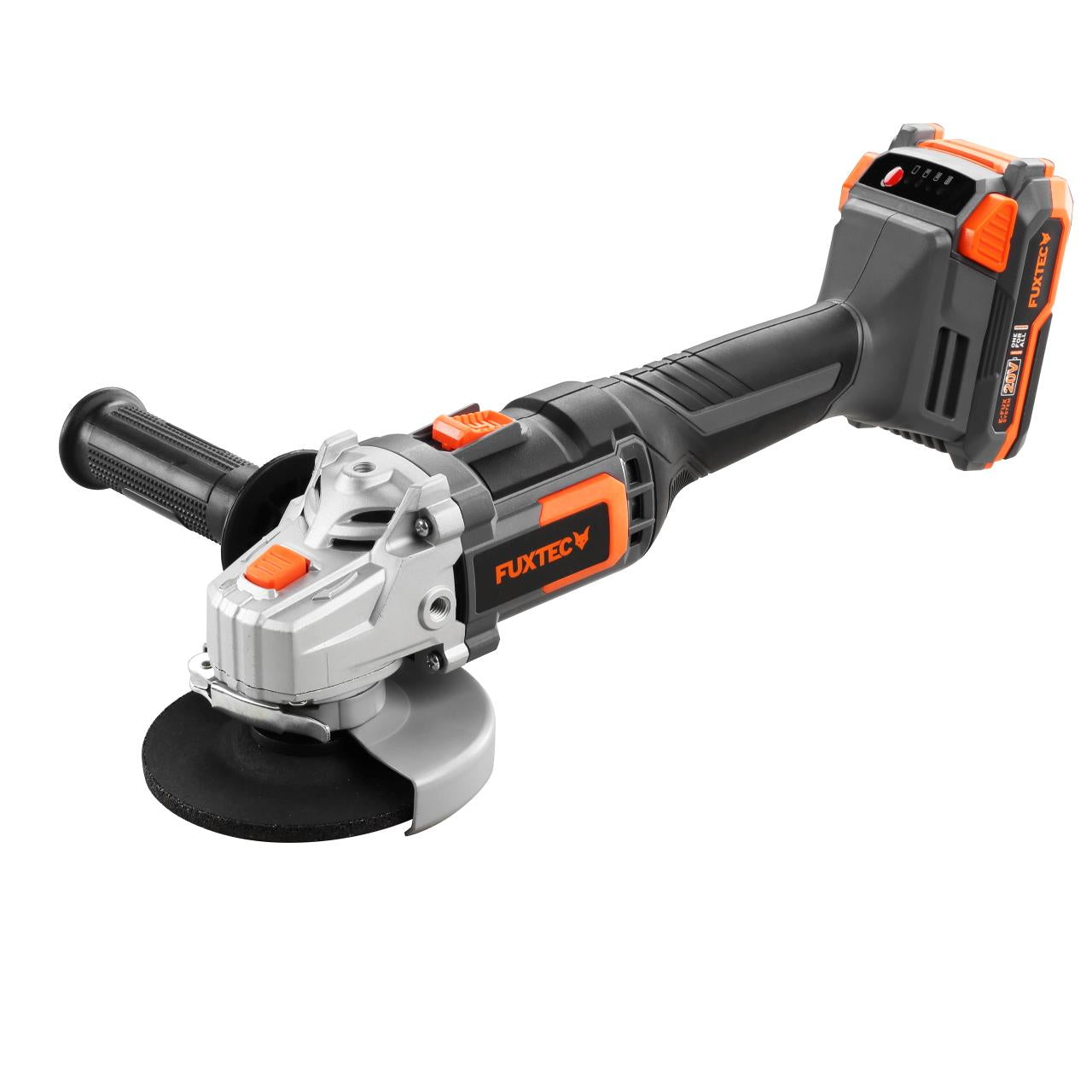 Akumulátorová úhlová bruska FUXTEC 20V FX-E1WS20 SET s 1 x akumulátorem 2Ah, 1 x nabíjeckou 1A