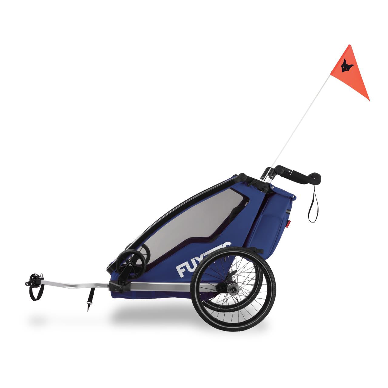Prívesný vozík za jízdní kolo FUXTEC FX-FA1-SET-BLAU s koleckem pro jogging