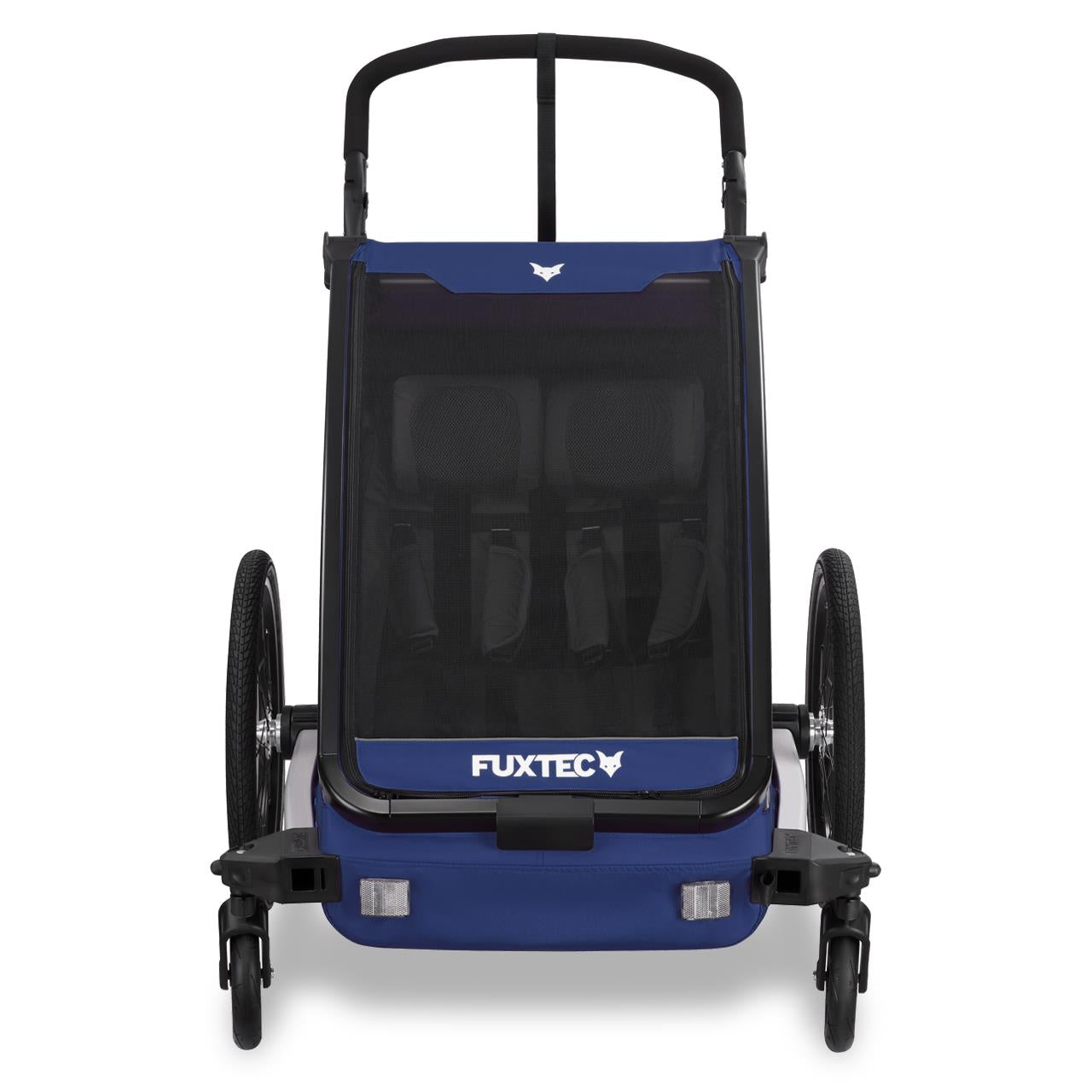 Prívesný vozík za jízdní kolo FUXTEC FX-FA1-SET-BLAU s koleckem pro jogging
