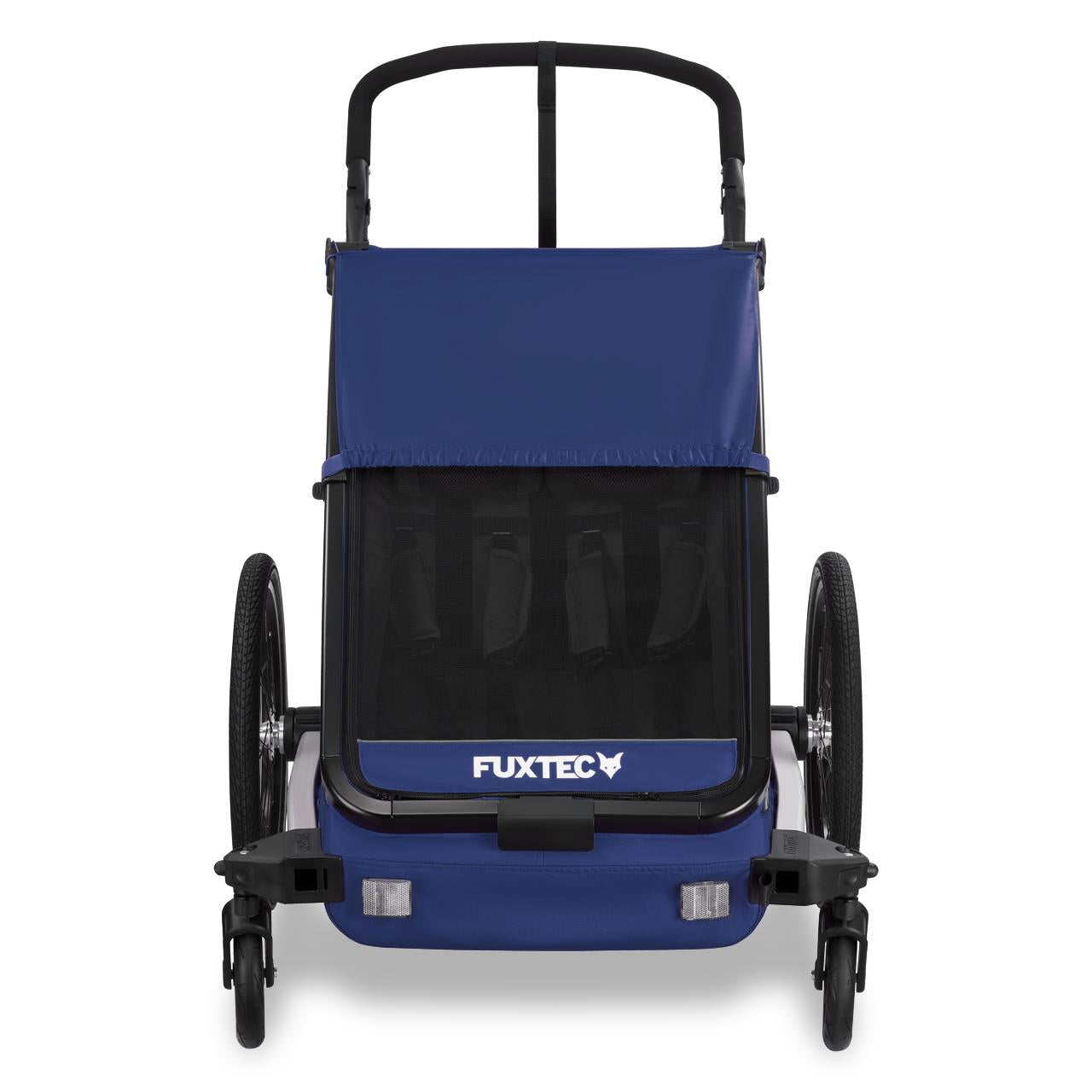Prívesný vozík za jízdní kolo FUXTEC FX-FA1-SET-BLAU s koleckem pro jogging