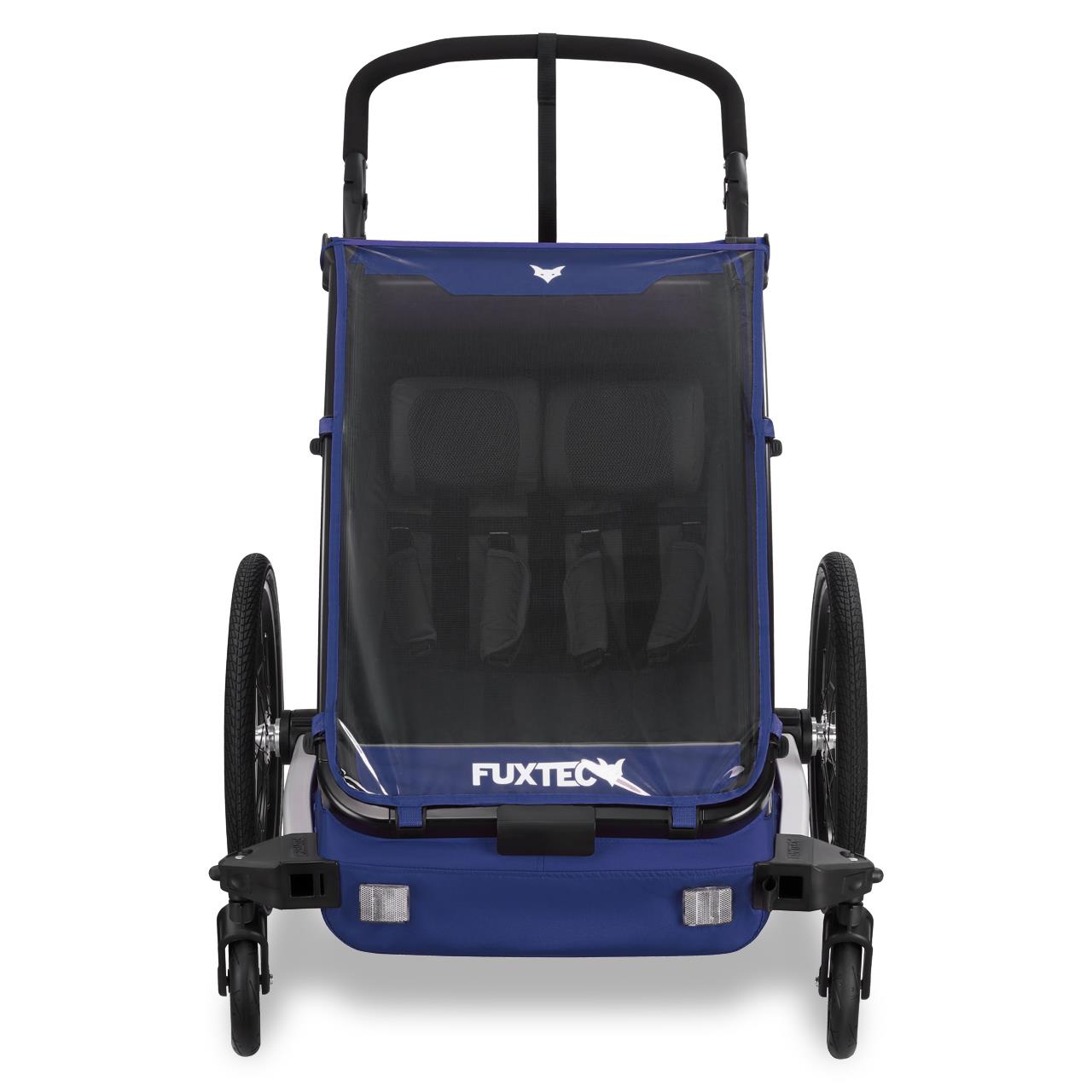Prívesný vozík za jízdní kolo FUXTEC FX-FA1-SET-BLAU s koleckem pro jogging