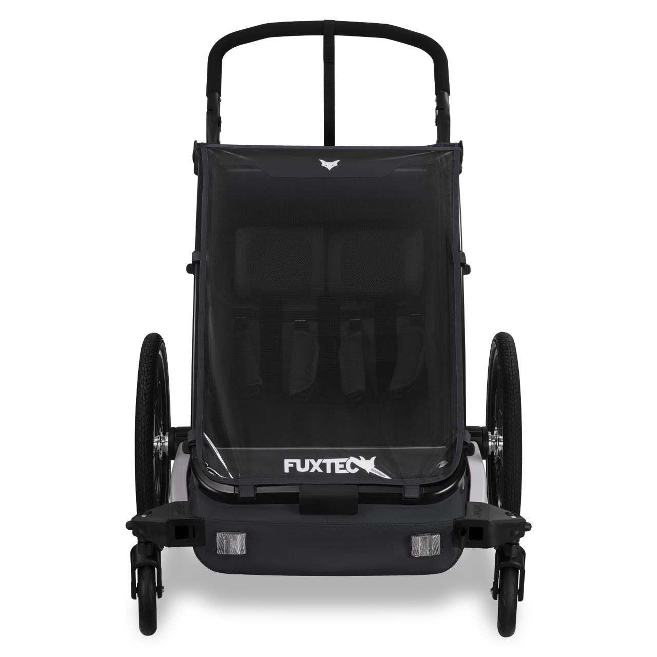 Prívesný vozík za jízdní kolo FUXTEC FX-FA1-SET-SCHWARZ s koleckem pro jogger