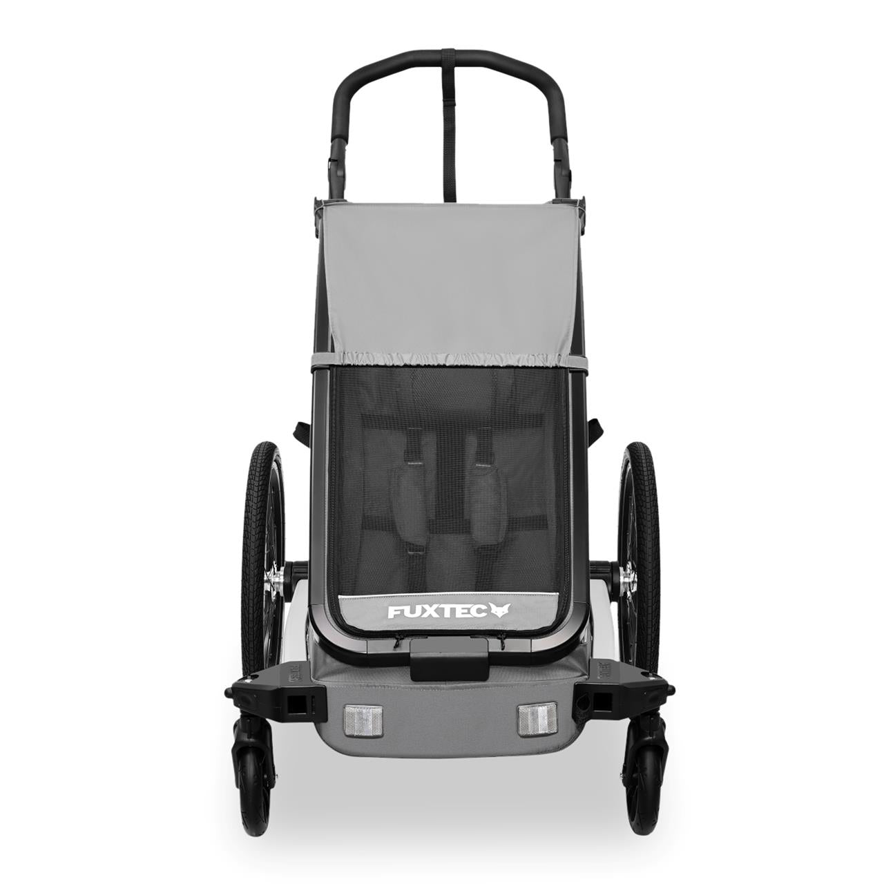 Príves na kolo FUXTEC FX-FA1S šedý s jogger koleckem