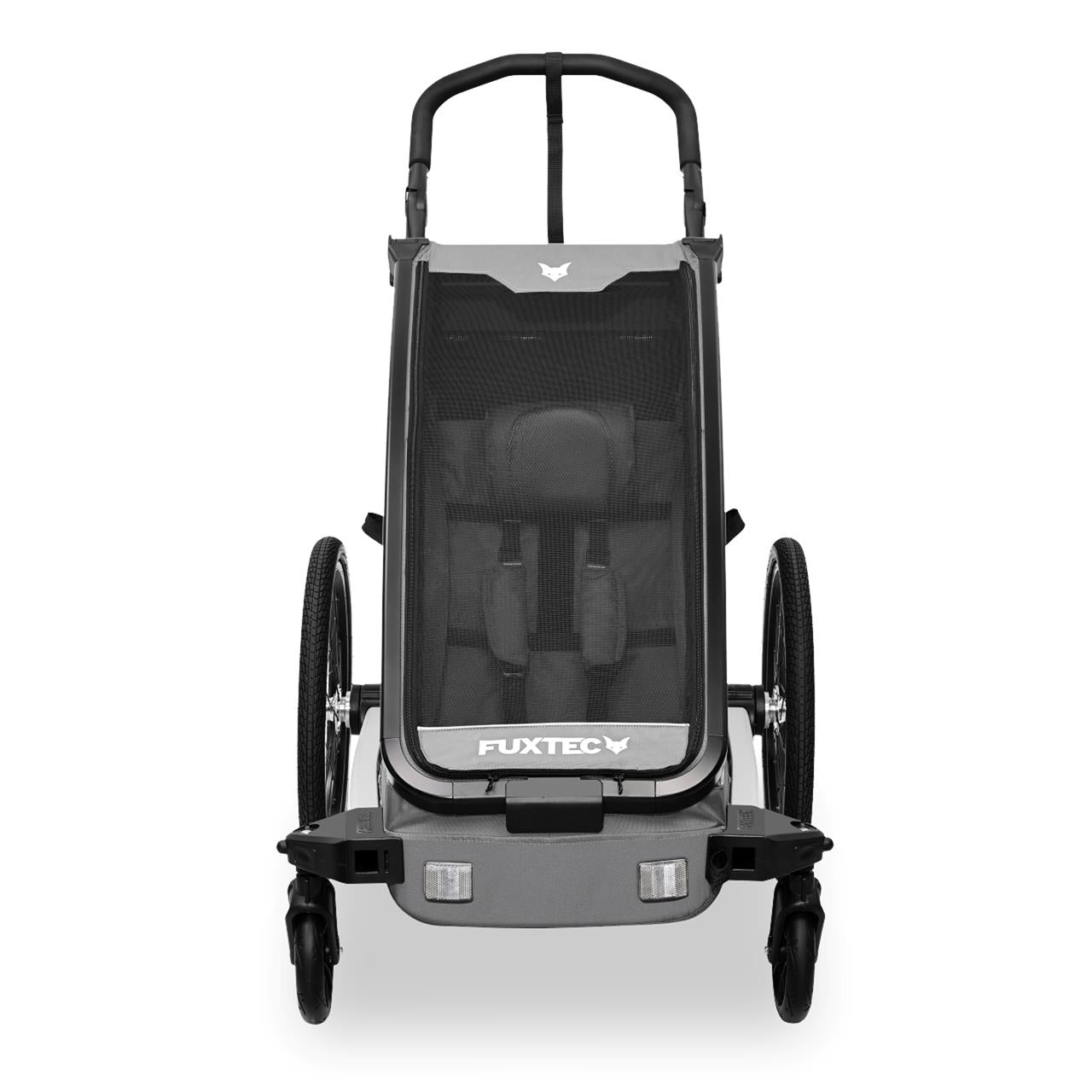 Príves na kolo FUXTEC FX-FA1S šedý s jogger koleckem