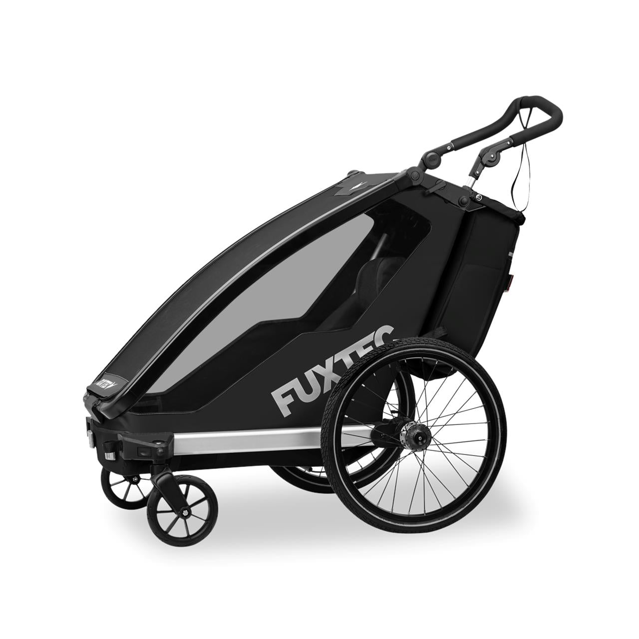Príves za jízdní kolo FUXTEC FX-FA1S cerný s jogger koleckem