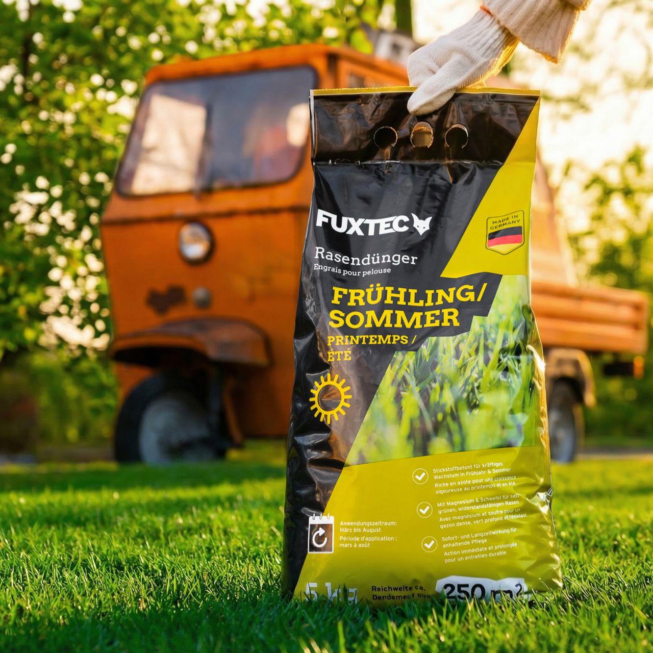 FUXTEC hnojivo na trávník jaro/léto FX-RDFS 10 kg na 500 m2