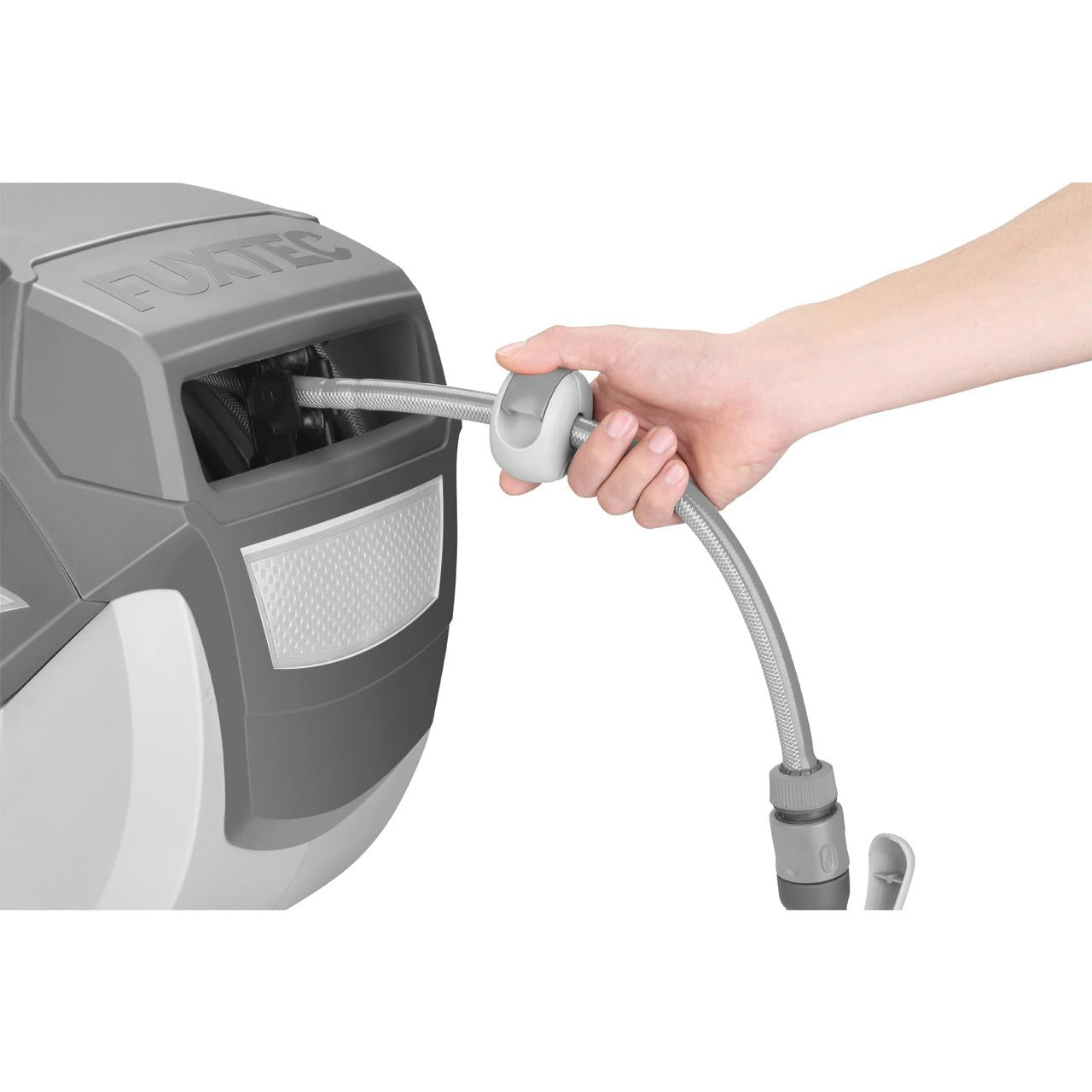 FUXTEC Naviják na vodní hadici 30 m kulatý FX-WSA30G šedý