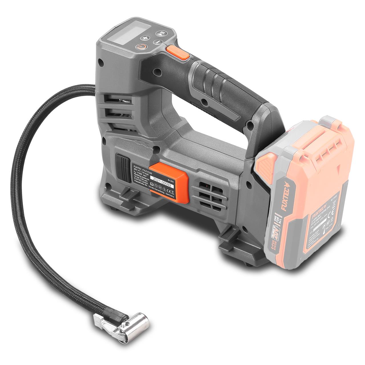 20V bateriový kompresor FUXTEC FX-E1CI20 bez akumulátoru, bez nabíjecky
