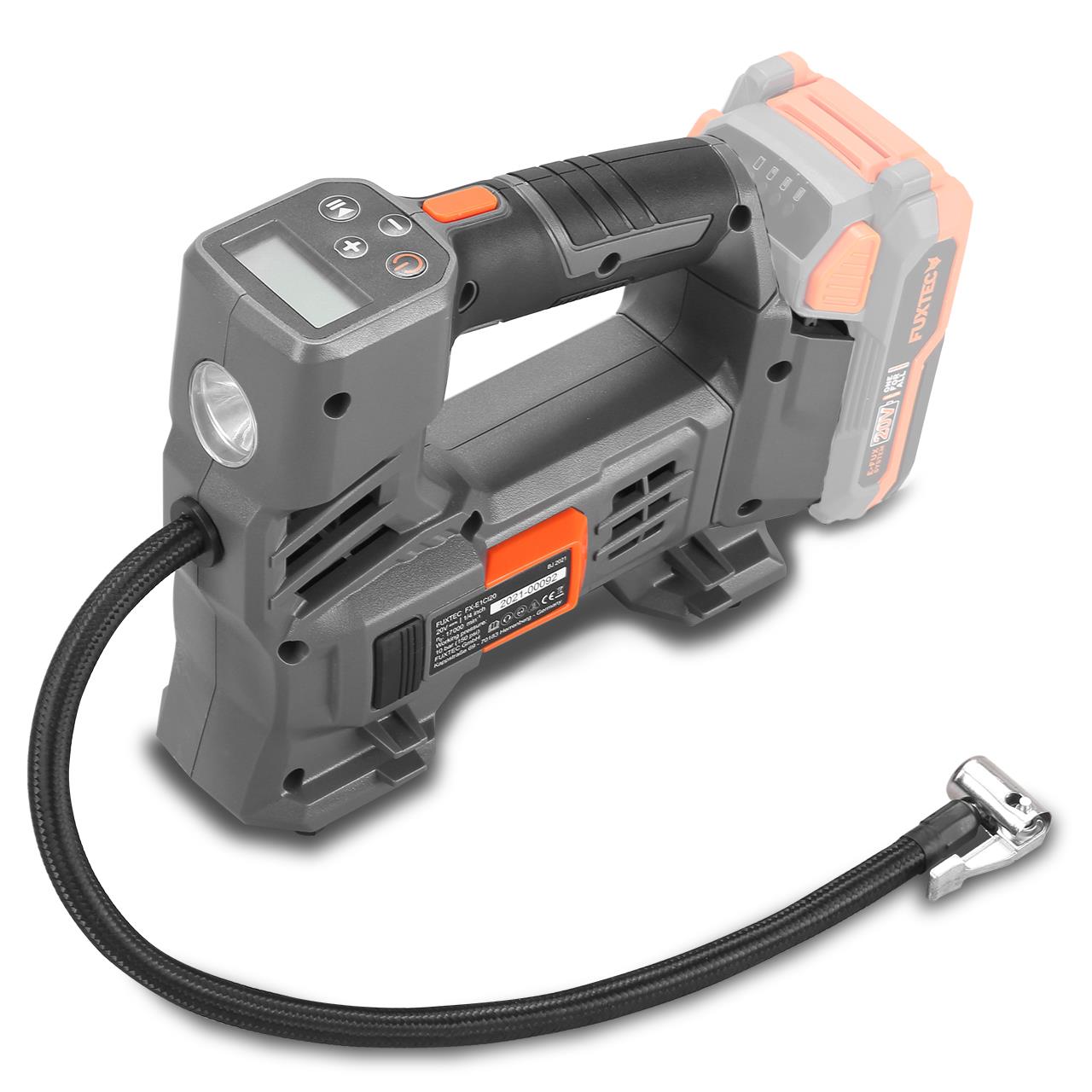 20V bateriový kompresor FUXTEC FX-E1CI20 bez akumulátoru, bez nabíjecky