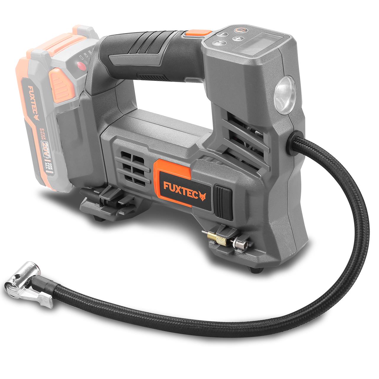 20V bateriový kompresor FUXTEC FX-E1CI20 bez akumulátoru, bez nabíjecky