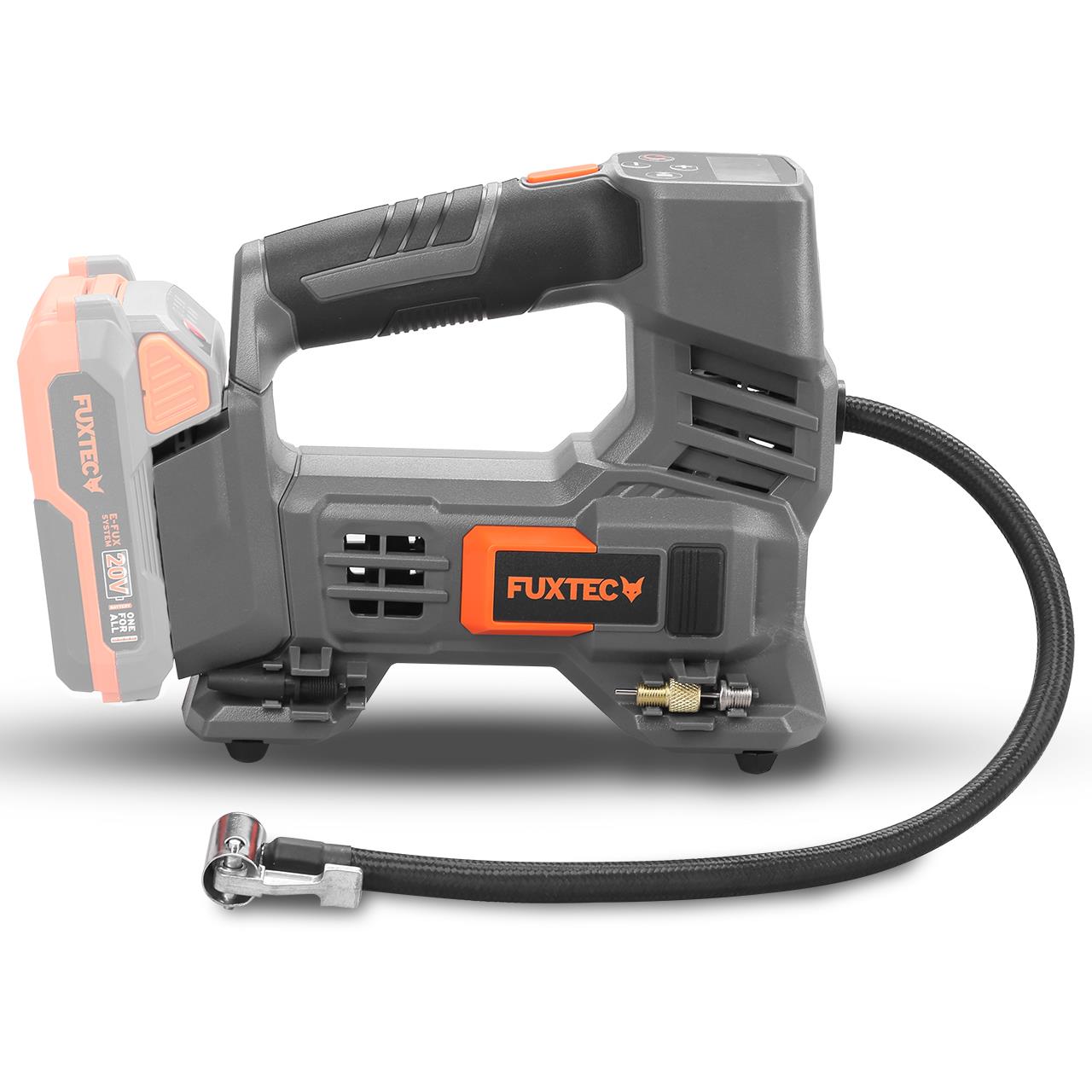20V bateriový kompresor FUXTEC FX-E1CI20 bez akumulátoru, bez nabíjecky