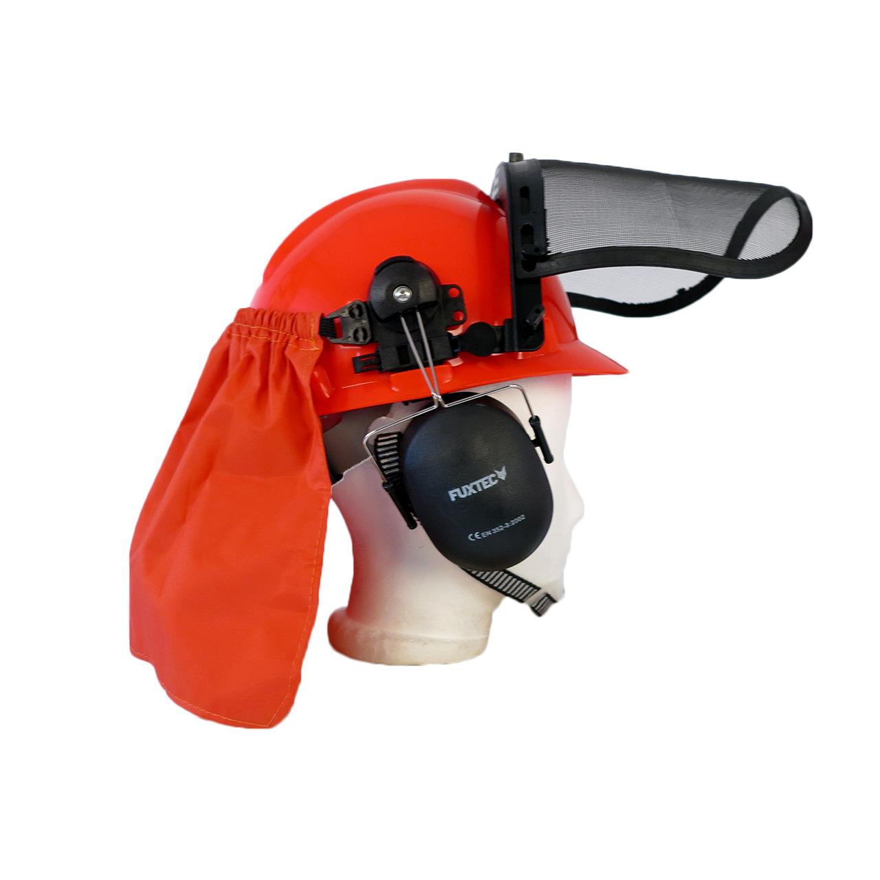 Lesnická prilba FUXTEC s ochranou krku