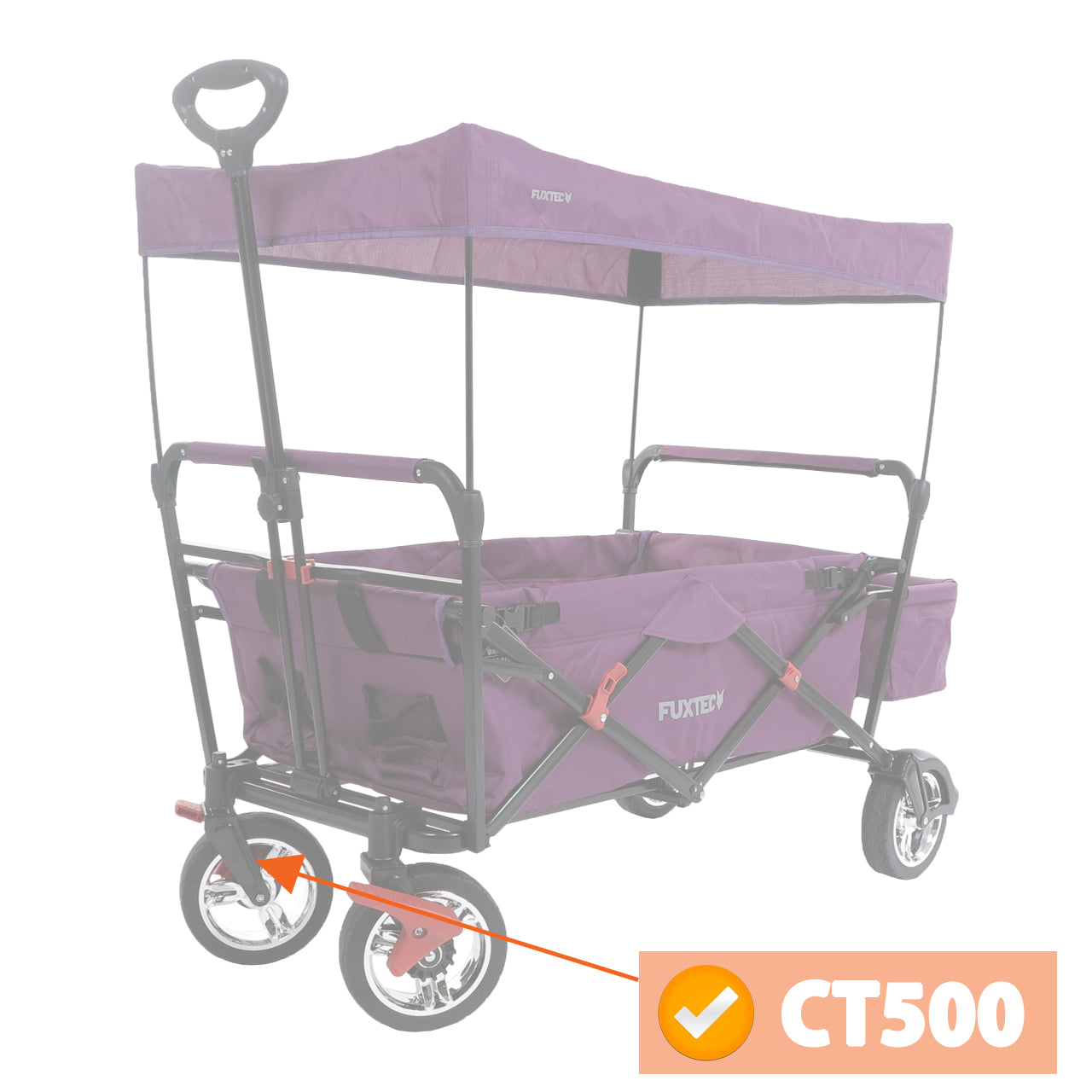 Držák kola vcetne brzdy BLACK CT500 pravý / CT700 a CT800 levý