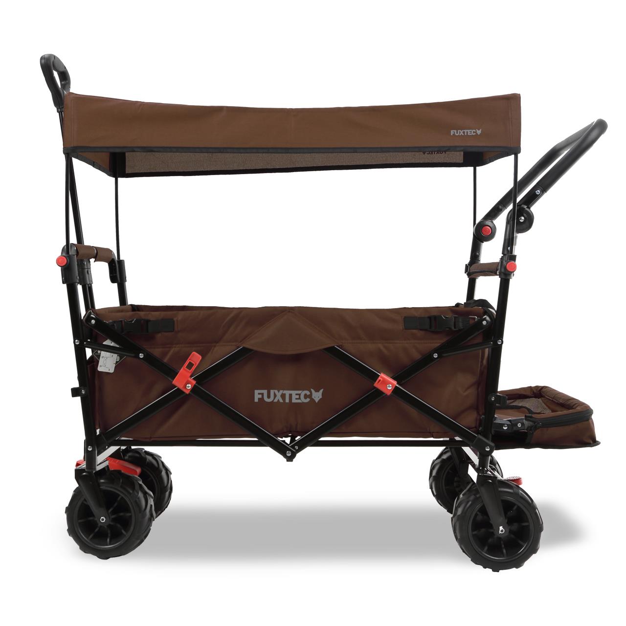Plážový vozík FUXTEC FX-CTB800 se slunecní stríškou chránenou proti UV zárení, rukojetí a vnitrním rozšírením