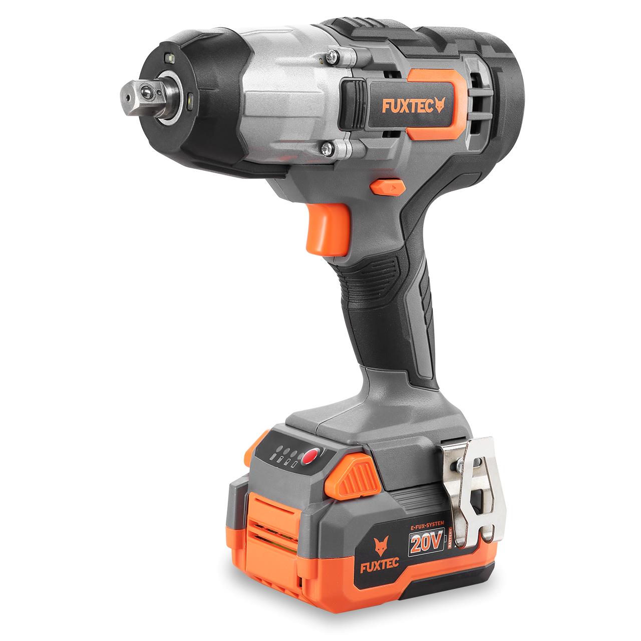 Akumulátorový rázový utahovák FUXTEC 20V FX-E1IW20 SET s 1 x akumulátorem 4Ah, 1 x nabíjeckou 1A