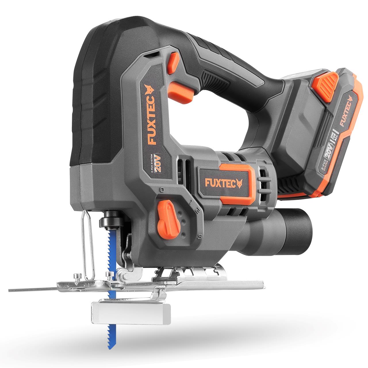 Akumulátorová prímocará pila FUXTEC 20V FX-E1JS20 SET s 1 x akumulátorem 2Ah, 1 x nabíjeckou 1A