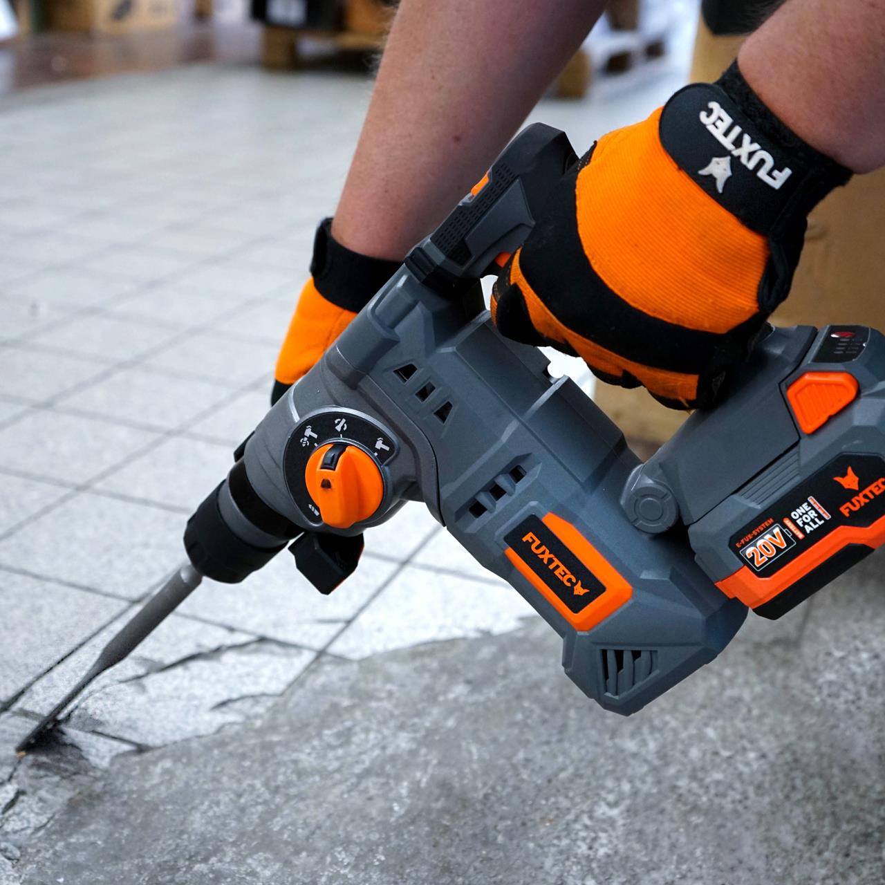 Akumulátorové vrtací kladivo FUXTEC 20V FX-E1RH20 bez akumulátoru, bez nabíjecky