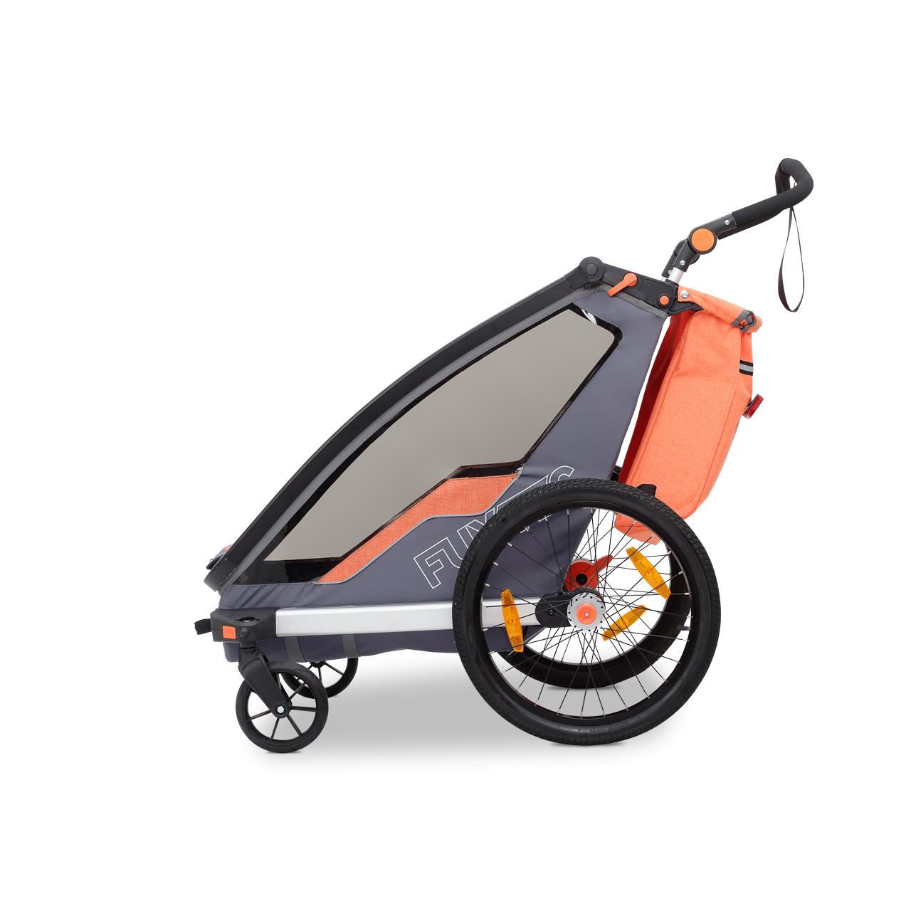 Prívesný vozík za jízdní kolo FUXTEC FX-FA1 s koleckem pro jogger