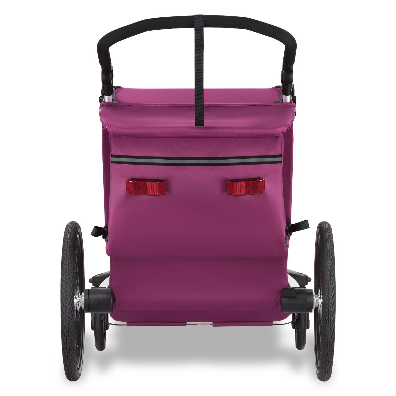 Prívesný vozík za jízdní kolo FUXTEC FX-FA1-SET-PURPUR s koleckem pro jogger
