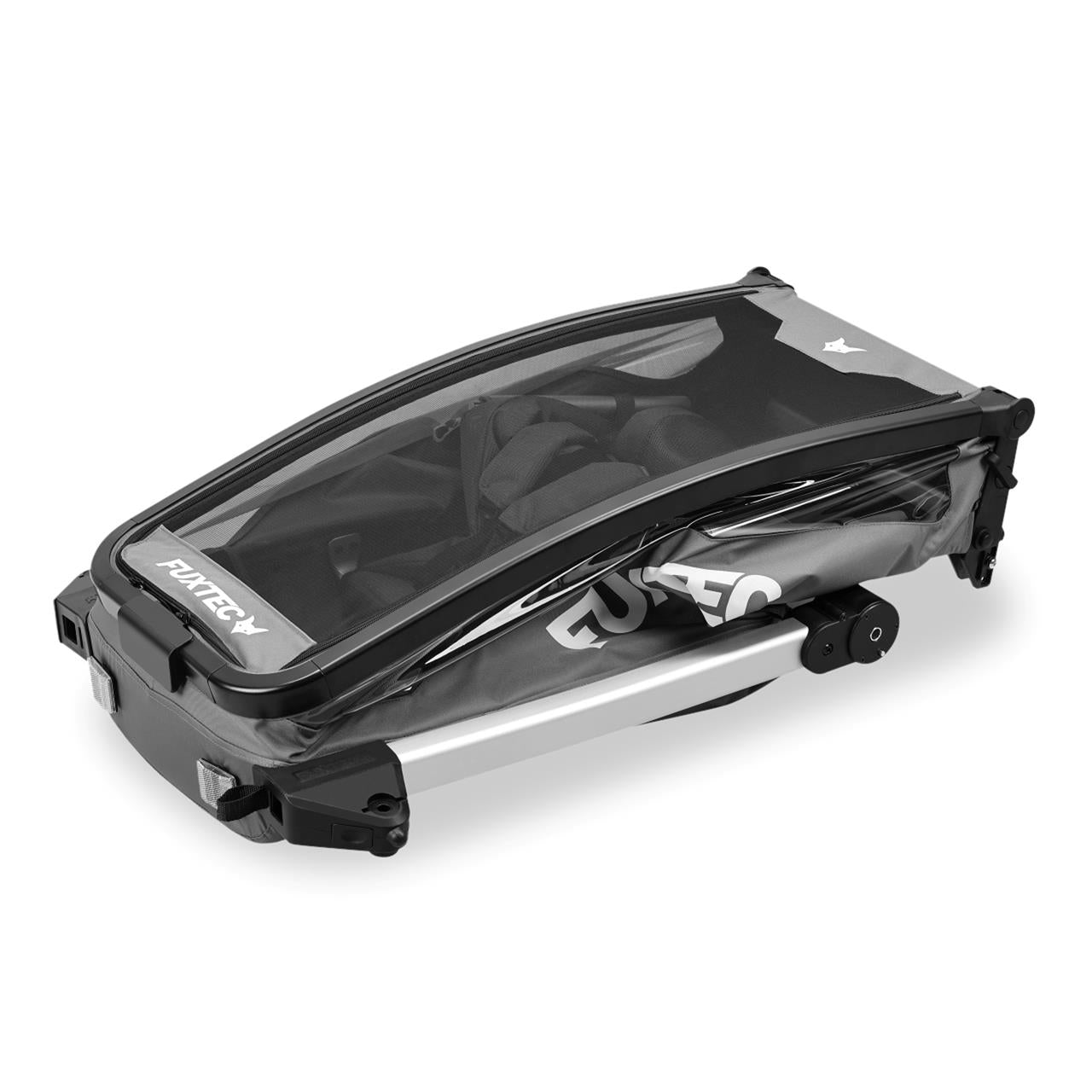 Príves na kolo FUXTEC FX-FA1S šedý s jogger koleckem