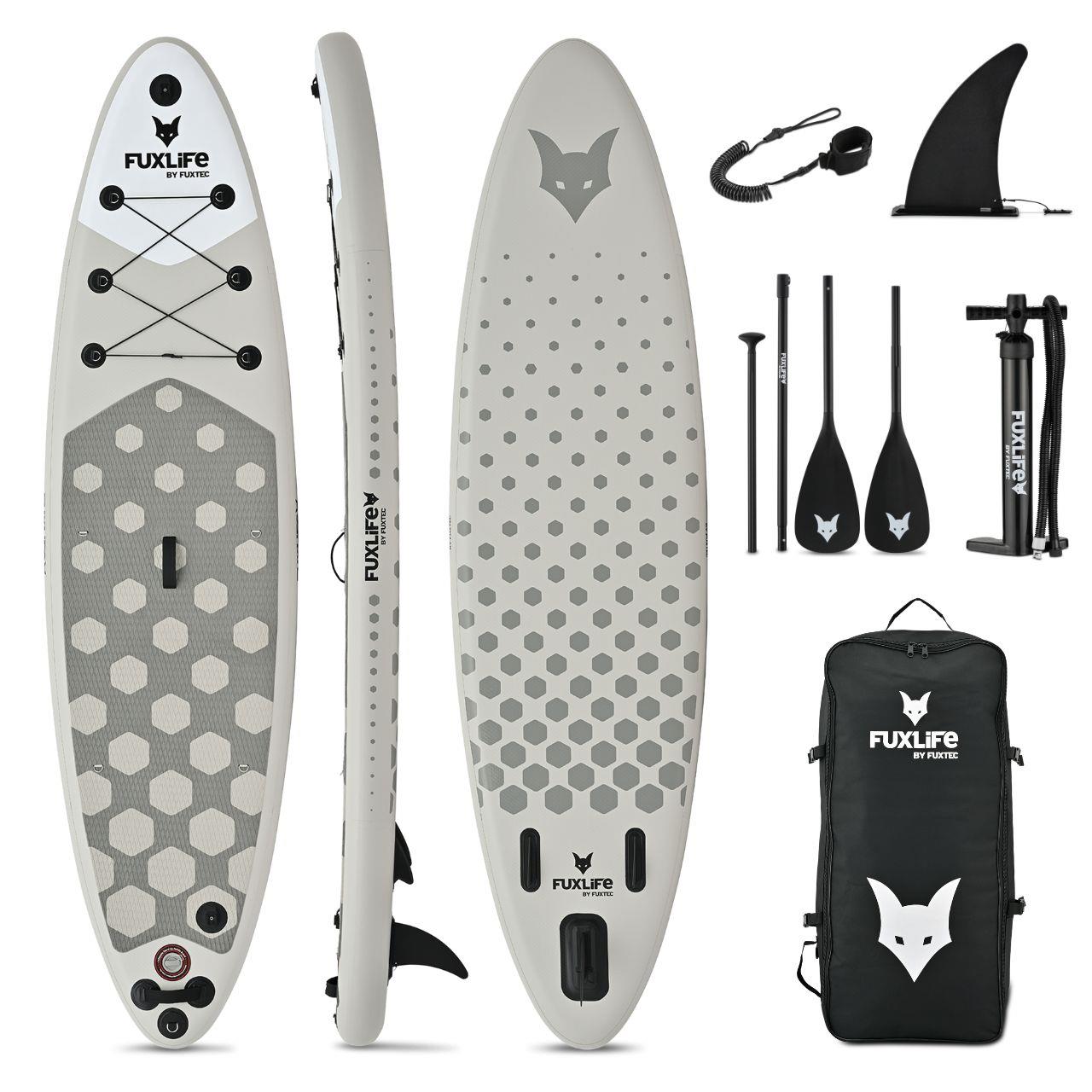 FUXLIFE Stand Up Paddle Board FX-SUP320D1 šedý